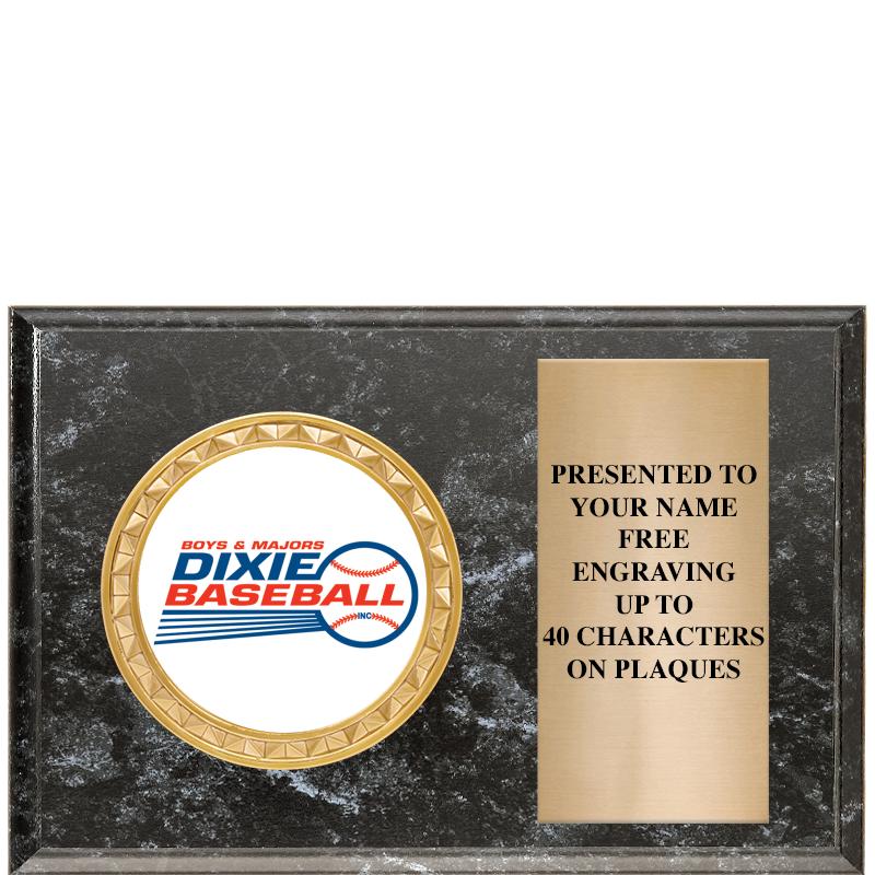 6" X 4" BLACK MBL INSERT PLQ