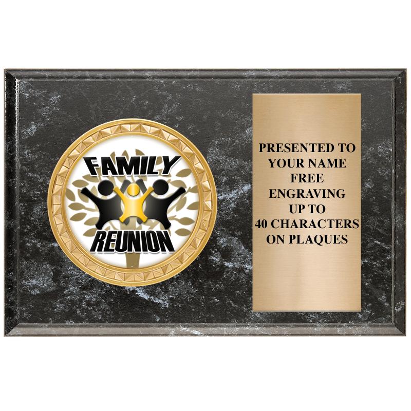 6" X 4" BLACK MBL INSERT PLQ