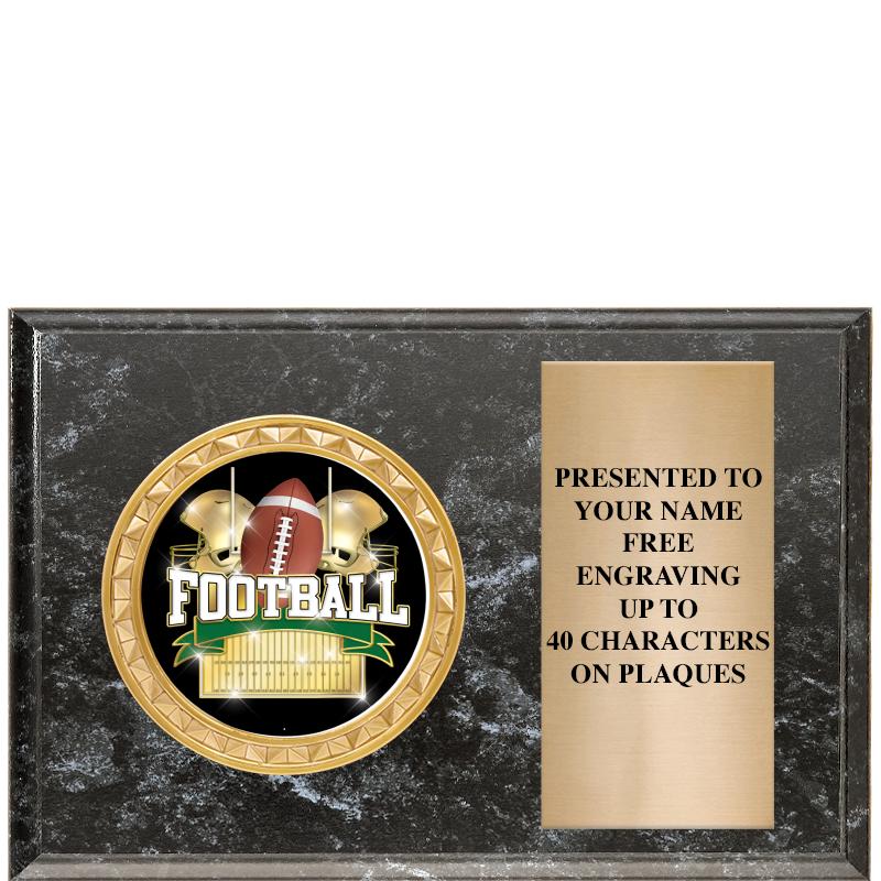 6" X 4" BLACK MBL INSERT PLQ