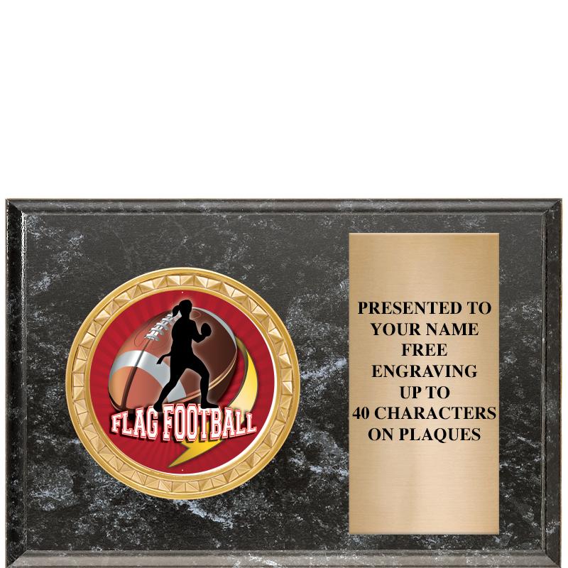 6" X 4" BLACK MBL INSERT PLQ