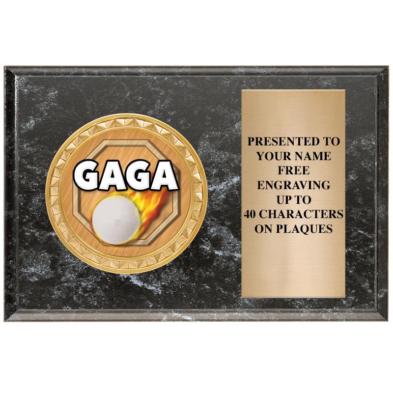 6" X 4" BLACK MBL INSERT PLQ