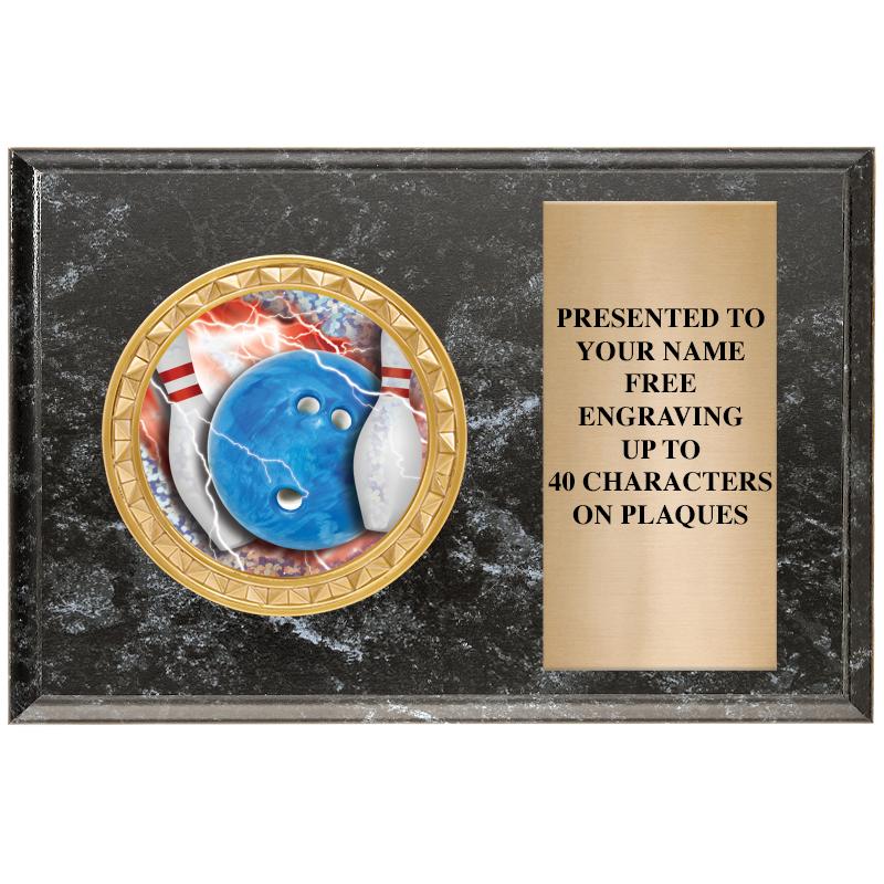 6" X 4" BLACK MBL INSERT PLQ