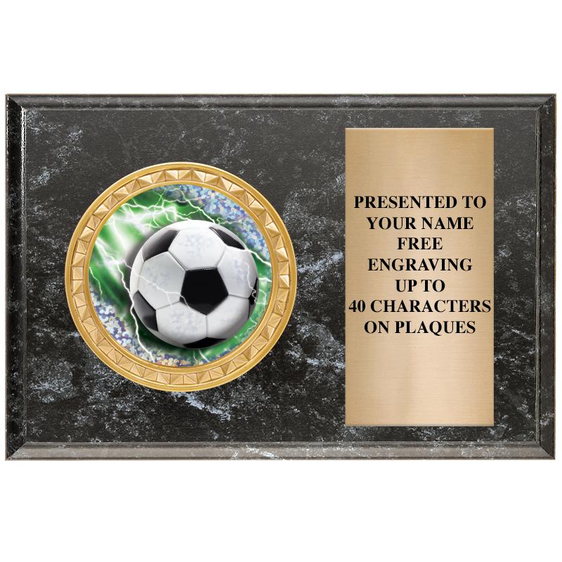 6" X 4" BLACK MBL INSERT PLQ