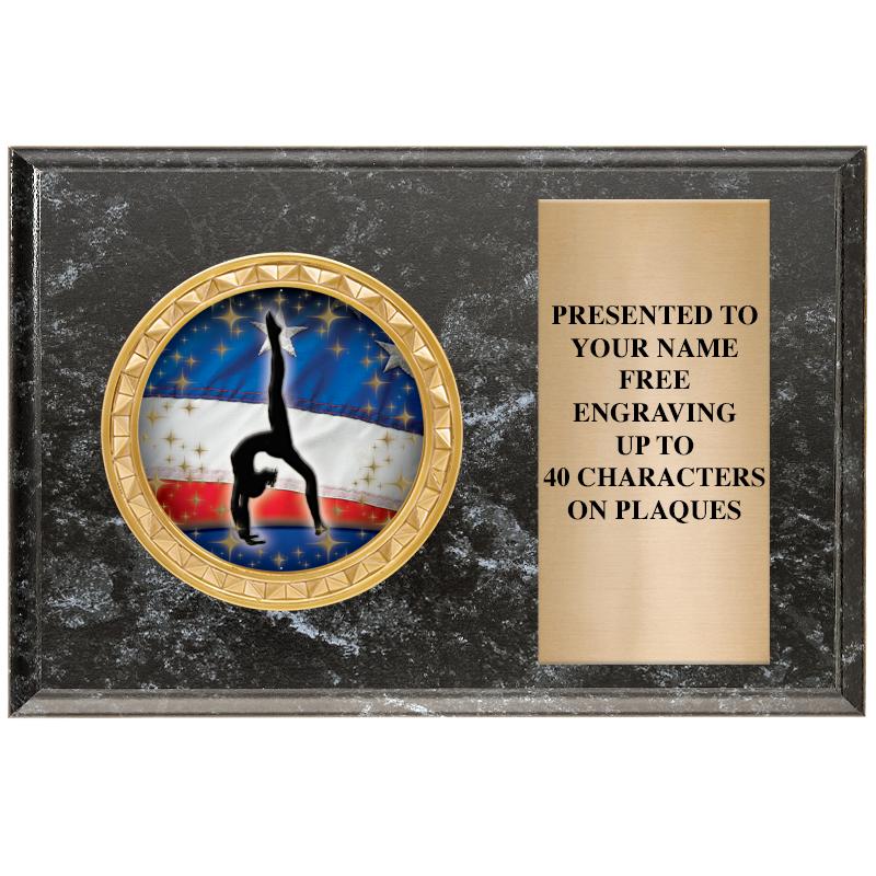 6" X 4" BLACK MBL INSERT PLQ
