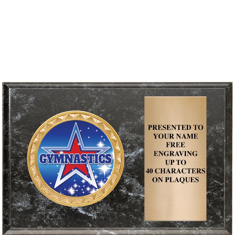 6" X 4" BLACK MBL INSERT PLQ