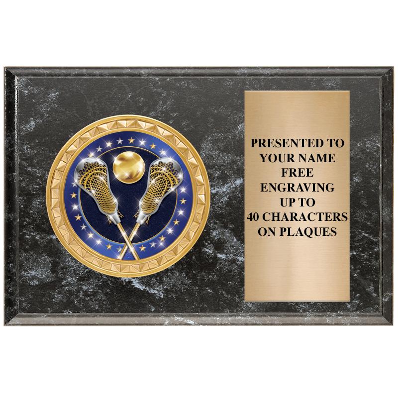 6" X 4" BLACK MBL INSERT PLQ