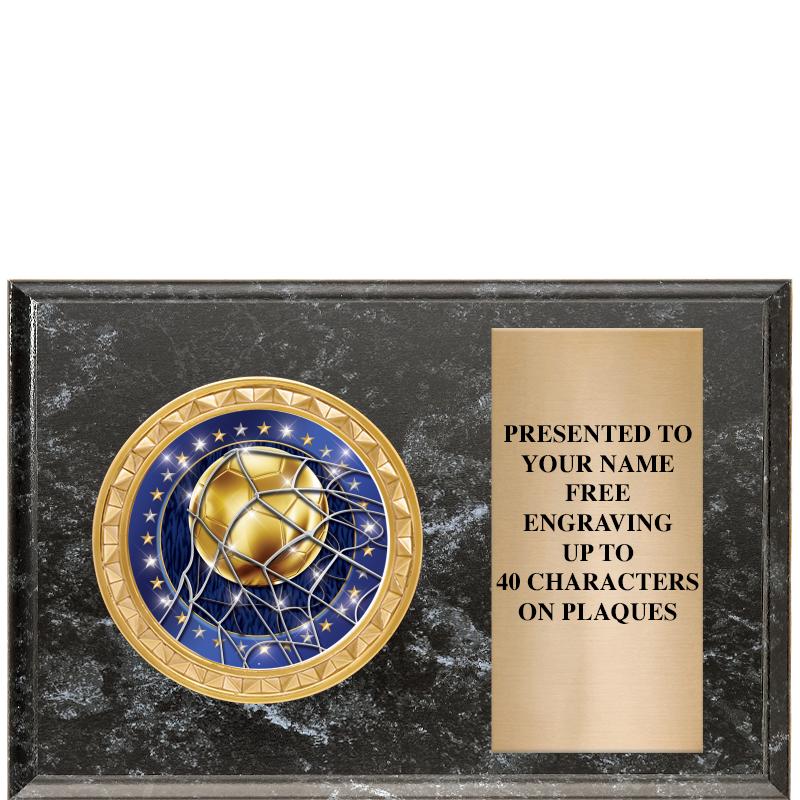 6" X 4" BLACK MBL INSERT PLQ