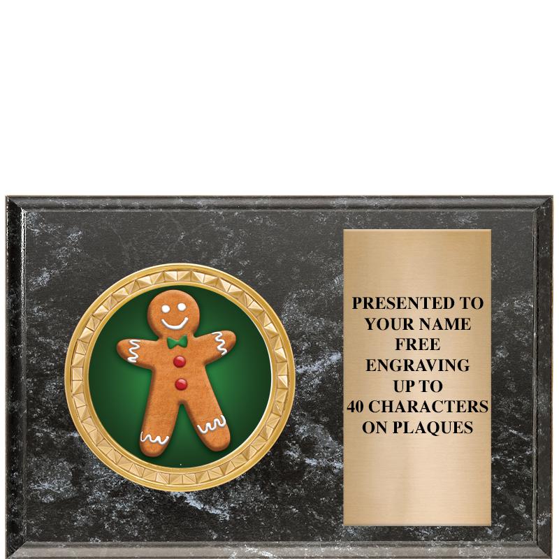 6" X 4" BLACK MBL INSERT PLQ