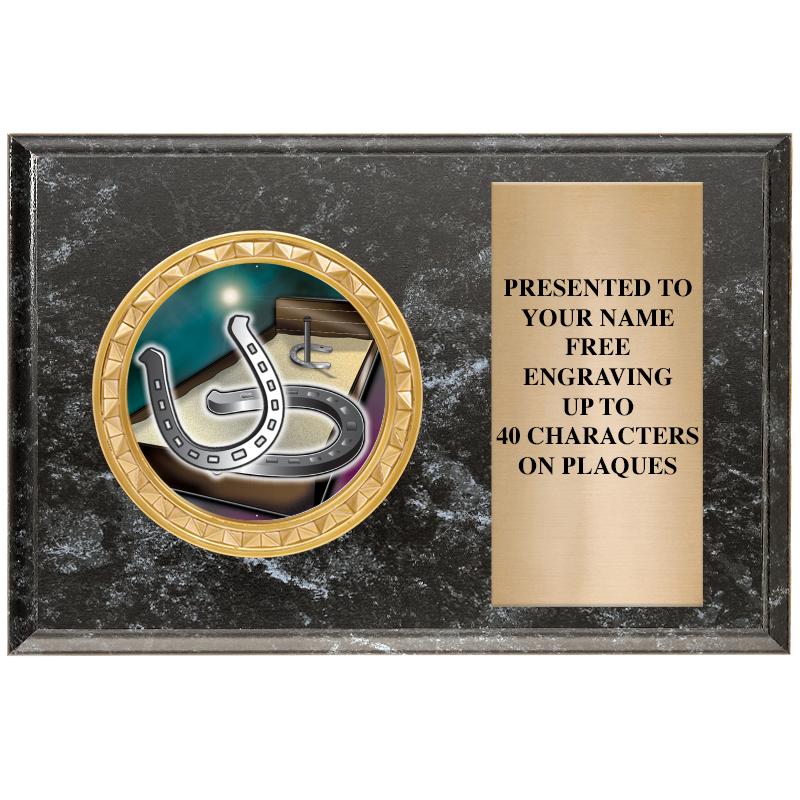 6" X 4" BLACK MBL INSERT PLQ