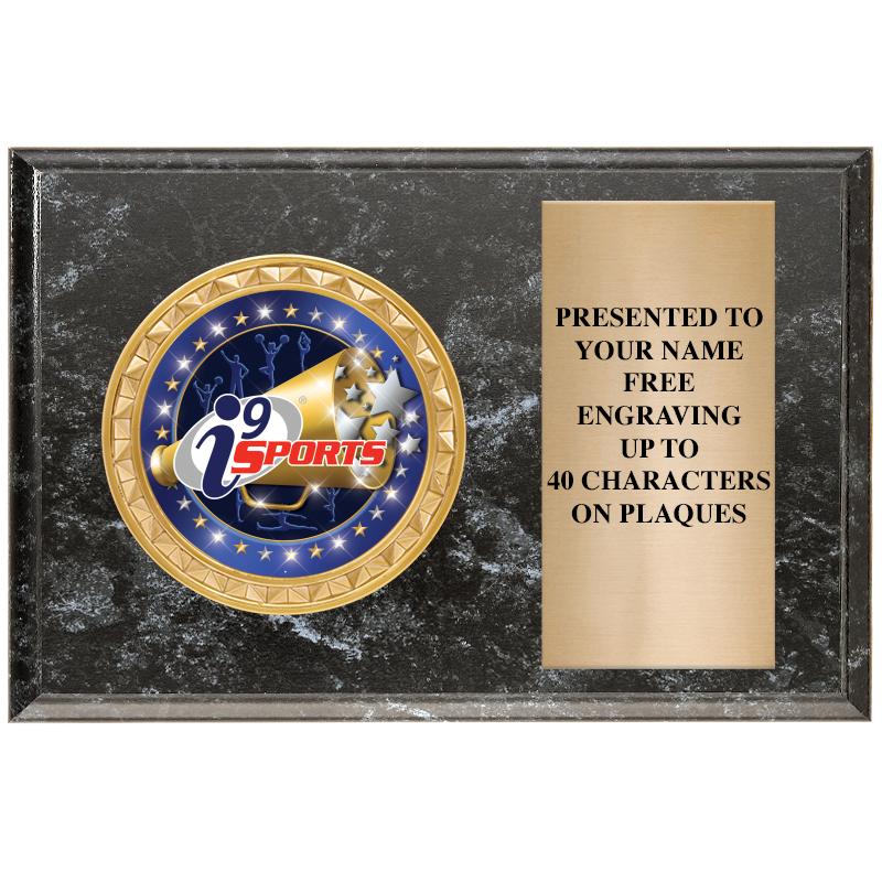 6" X 4" BLACK MBL INSERT PLQ