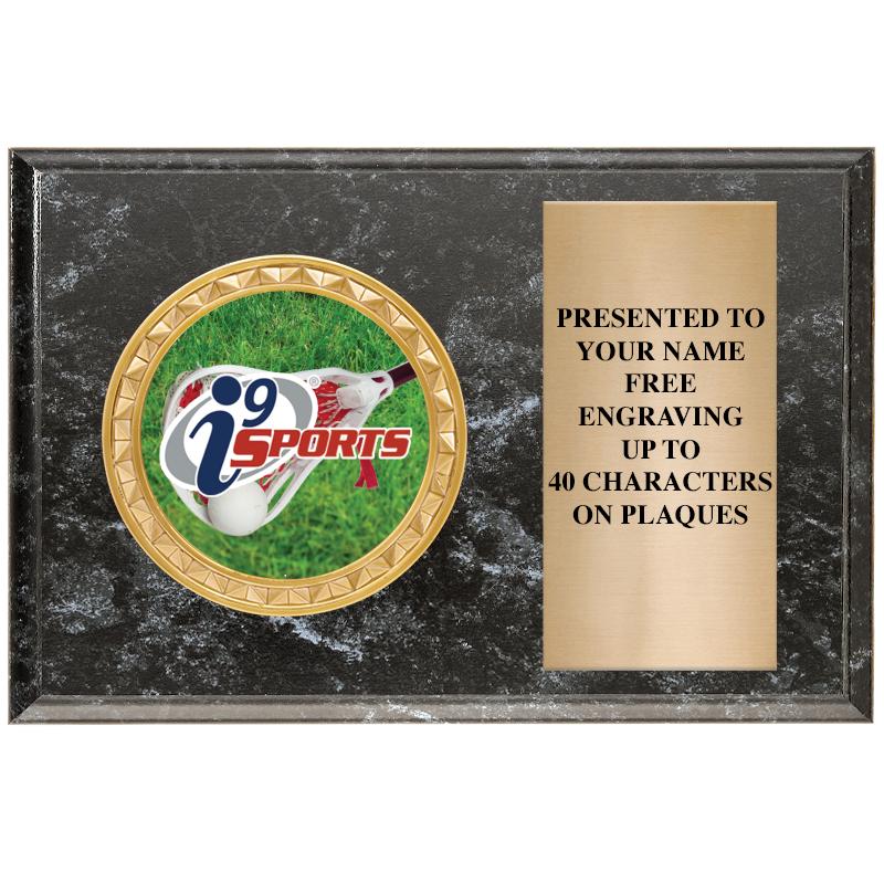 6" X 4" BLACK MBL INSERT PLQ