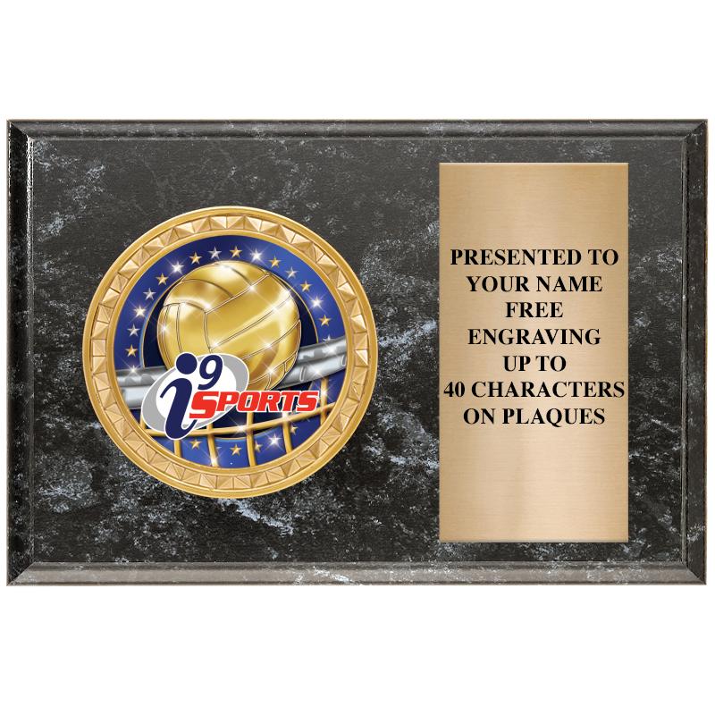 6" X 4" BLACK MBL INSERT PLQ