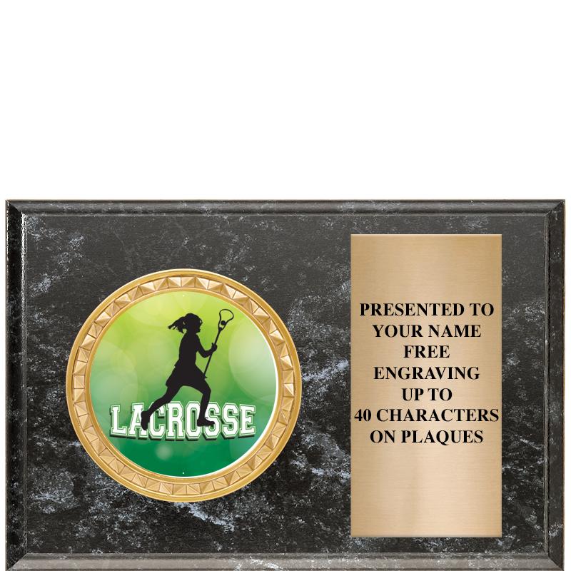 6" X 4" BLACK MBL INSERT PLQ