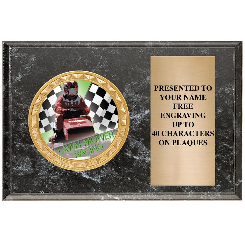 6" X 4" BLACK MBL INSERT PLQ