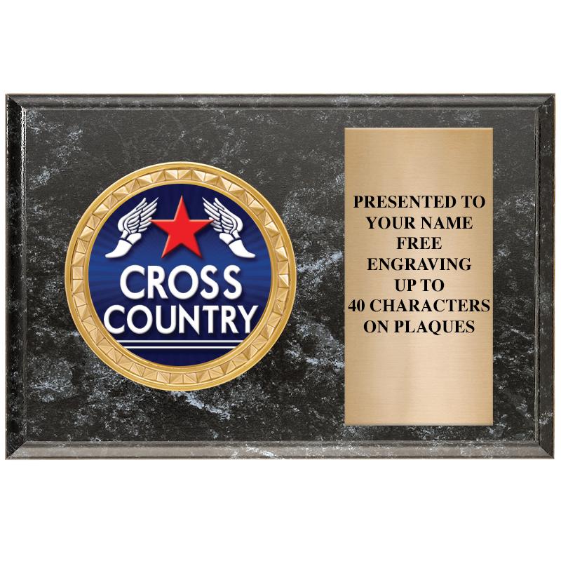 6" X 4" BLACK MBL INSERT PLQ