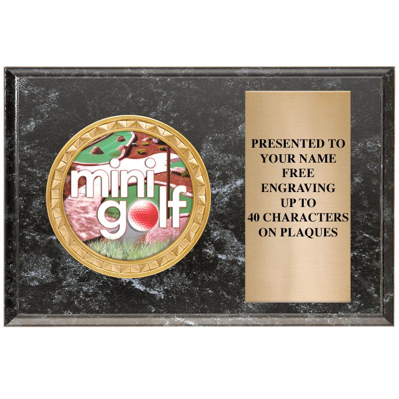 6" X 4" BLACK MBL INSERT PLQ