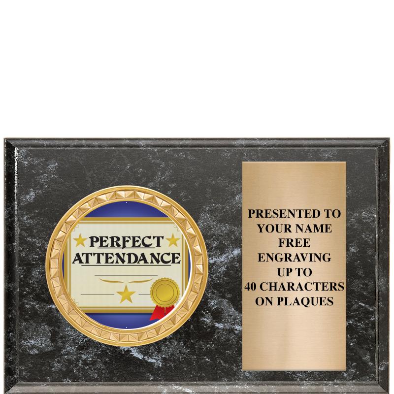 6" X 4" BLACK MBL INSERT PLQ