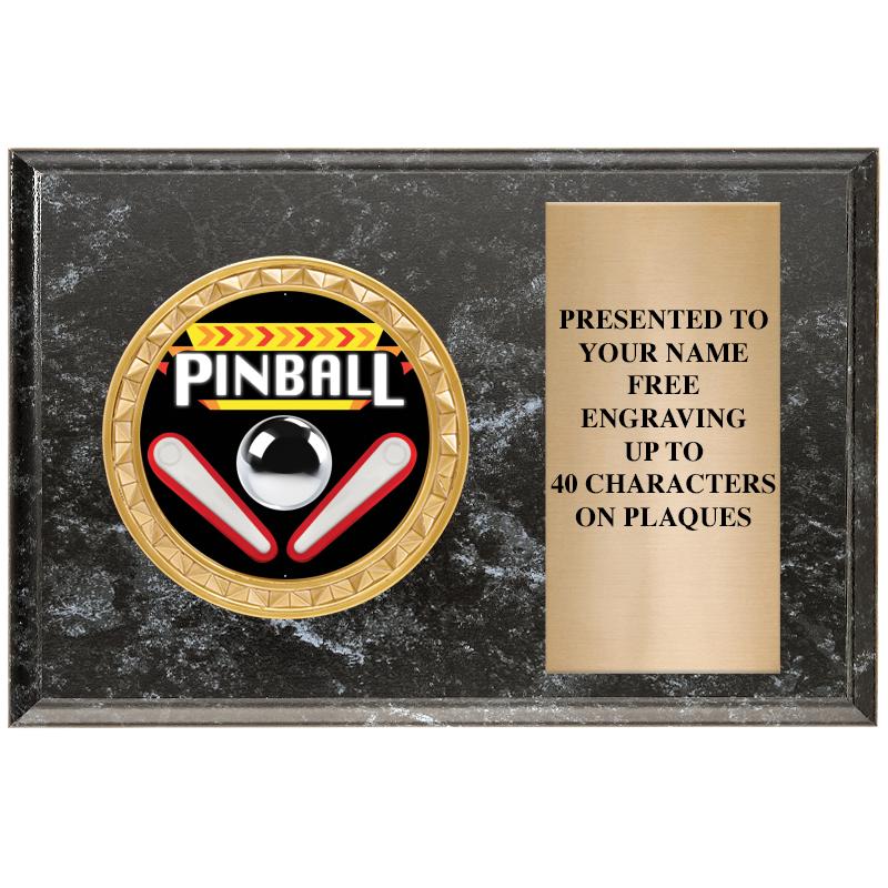 6" X 4" BLACK MBL INSERT PLQ