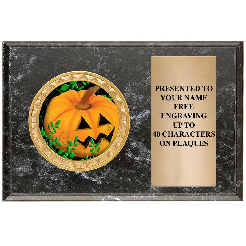 6" X 4" BLACK MBL INSERT PLQ