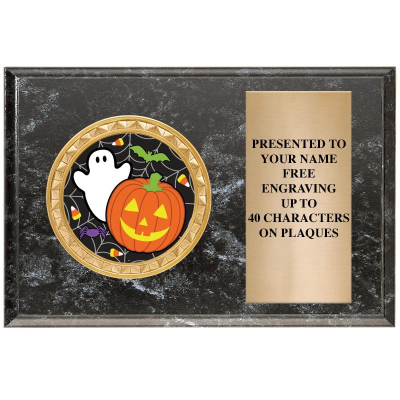 6" X 4" BLACK MBL INSERT PLQ