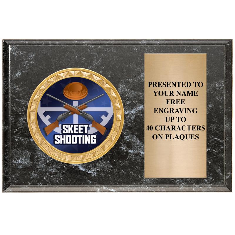 6" X 4" BLACK MBL INSERT PLQ