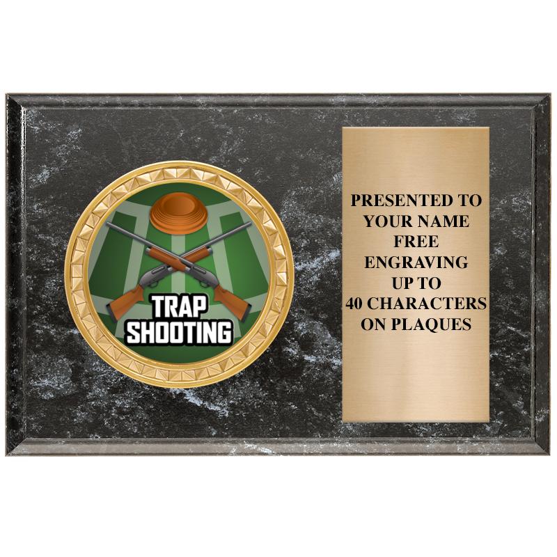 6" X 4" BLACK MBL INSERT PLQ