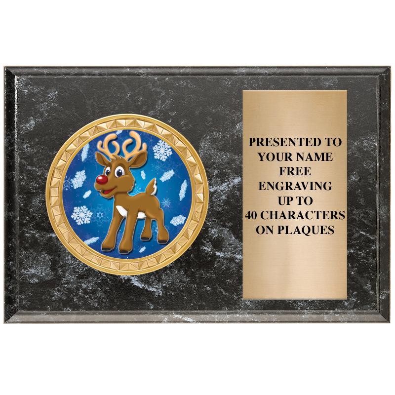 6" X 4" BLACK MBL INSERT PLQ