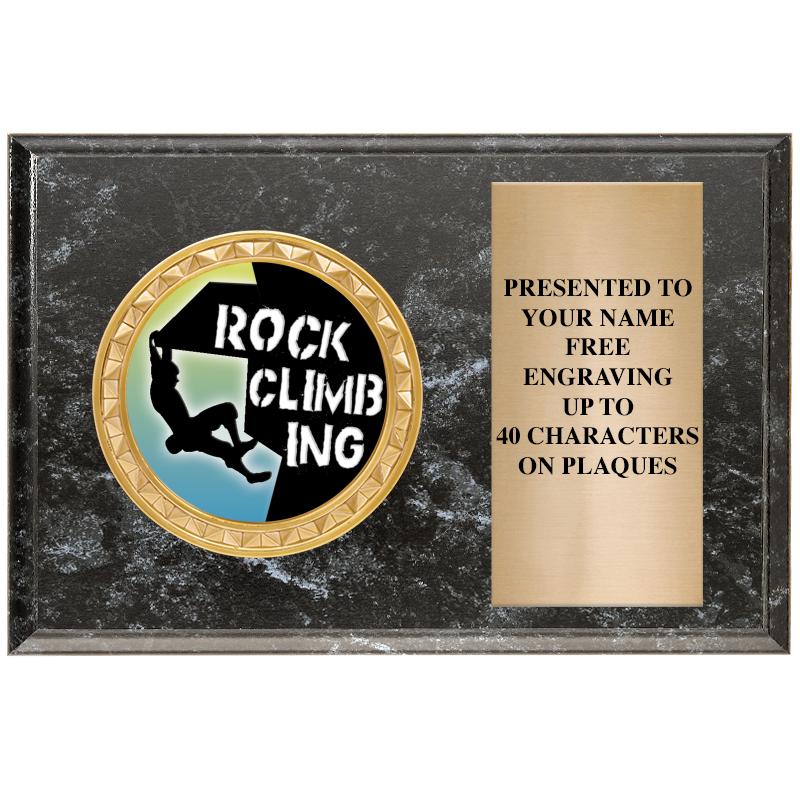 6" X 4" BLACK MBL INSERT PLQ