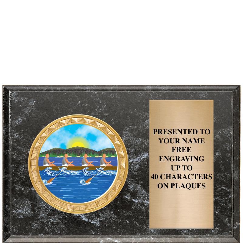 6" X 4" BLACK MBL INSERT PLQ