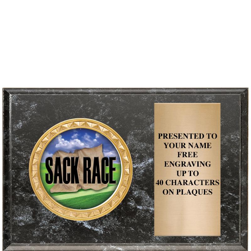 6" X 4" BLACK MBL INSERT PLQ