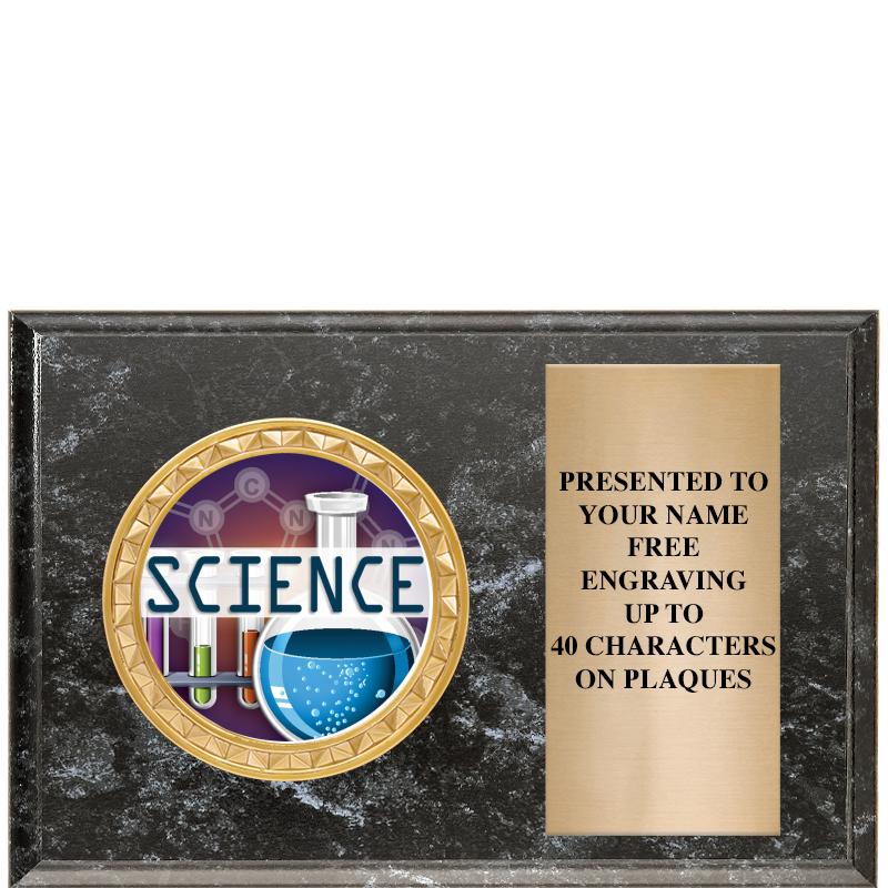 6" X 4" BLACK MBL INSERT PLQ