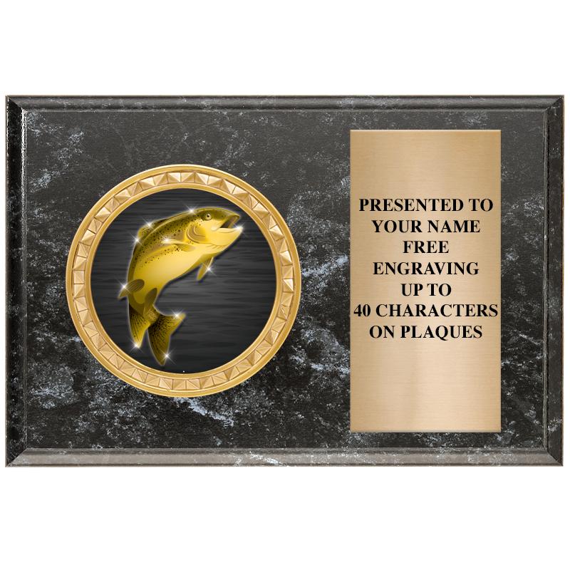 6" X 4" BLACK MBL INSERT PLQ