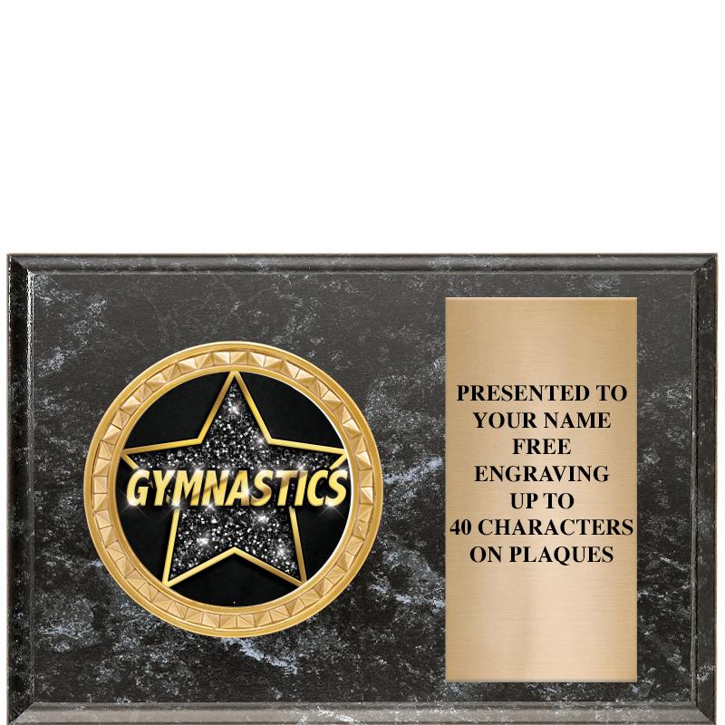 6" X 4" BLACK MBL INSERT PLQ