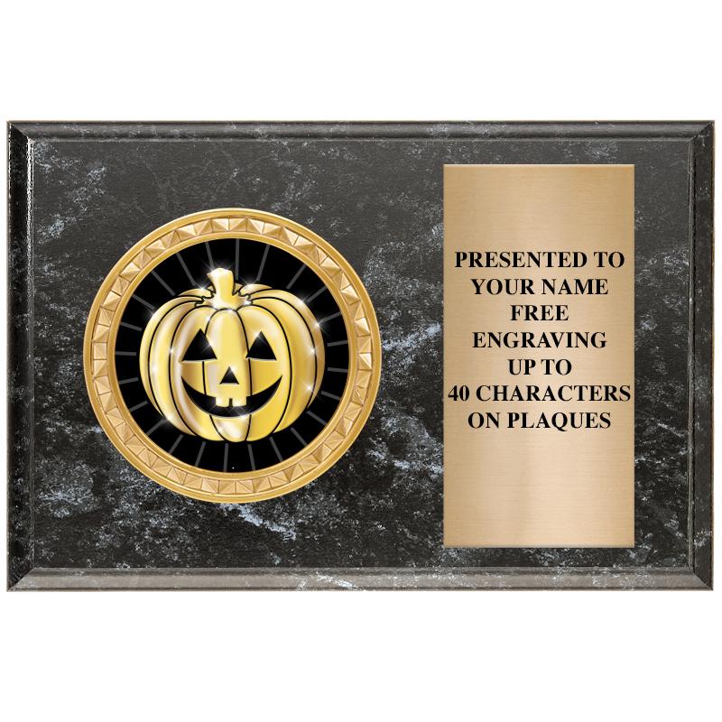 6" X 4" BLACK MBL INSERT PLQ