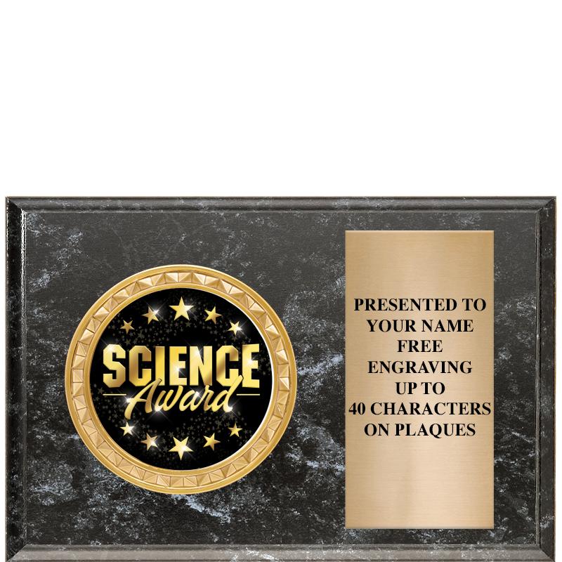 6" X 4" BLACK MBL INSERT PLQ