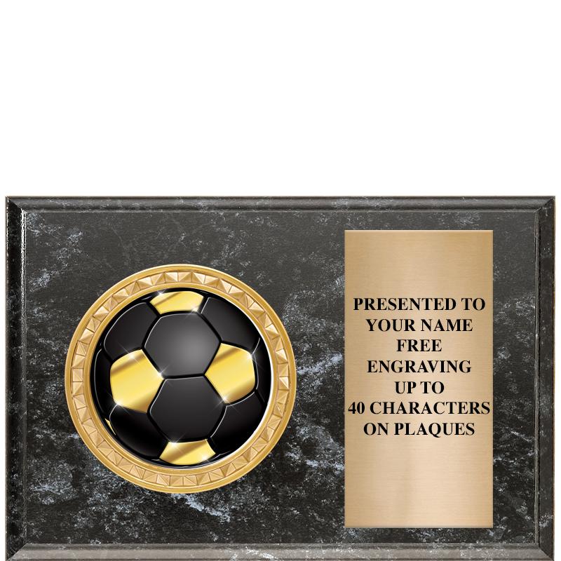 6" X 4" BLACK MBL INSERT PLQ