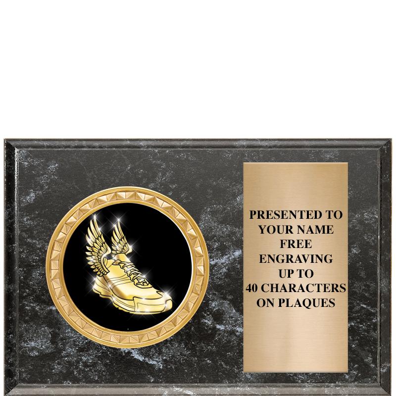 6" X 4" BLACK MBL INSERT PLQ