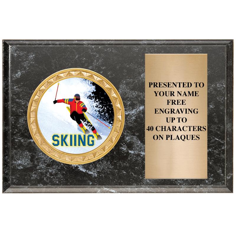 6" X 4" BLACK MBL INSERT PLQ