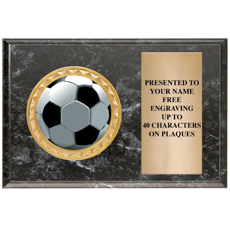 6" X 4" BLACK MBL INSERT PLQ