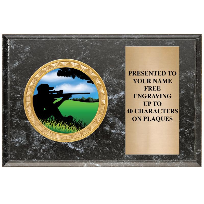 6" X 4" BLACK MBL INSERT PLQ