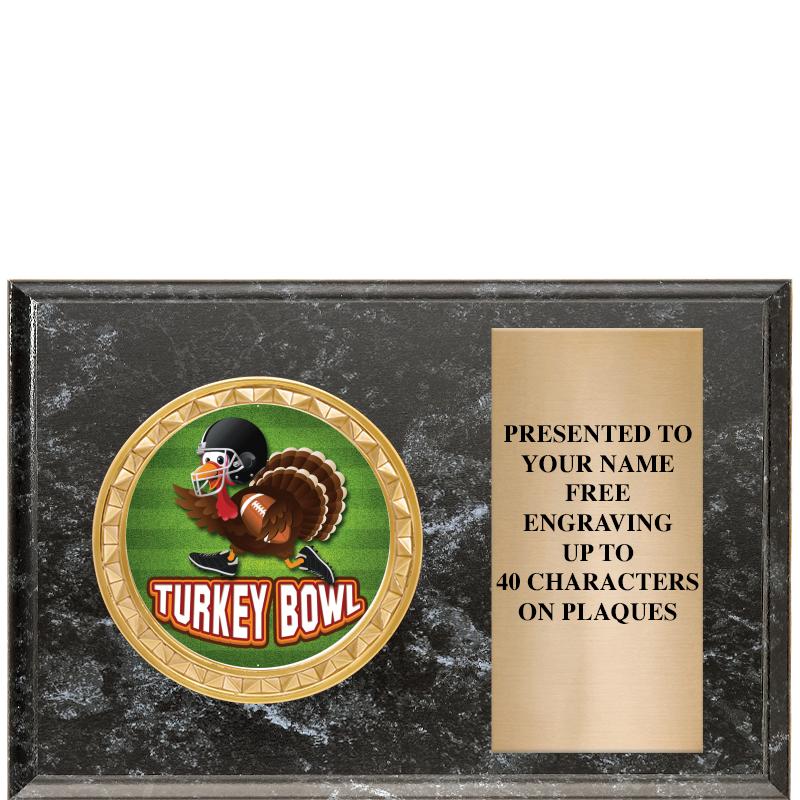 6" X 4" BLACK MBL INSERT PLQ