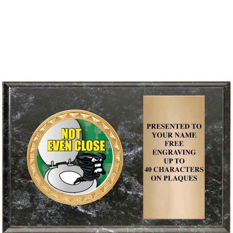 6" X 4" BLACK MBL INSERT PLQ