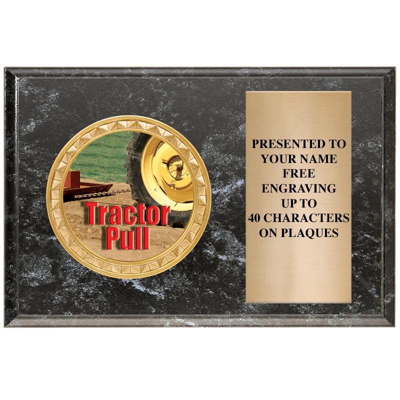 6" X 4" BLACK MBL INSERT PLQ