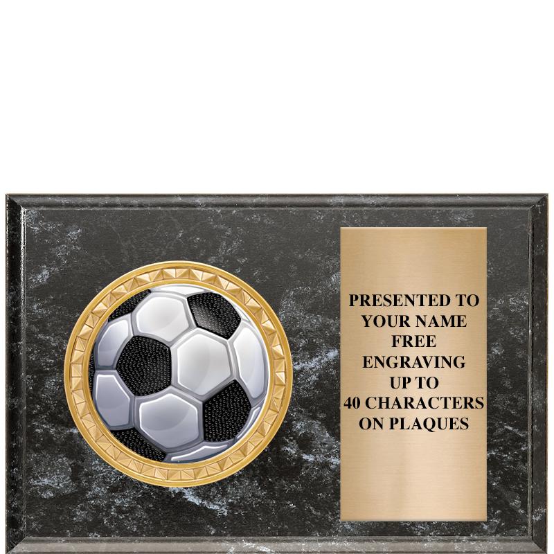 6" X 4" BLACK MBL INSERT PLQ