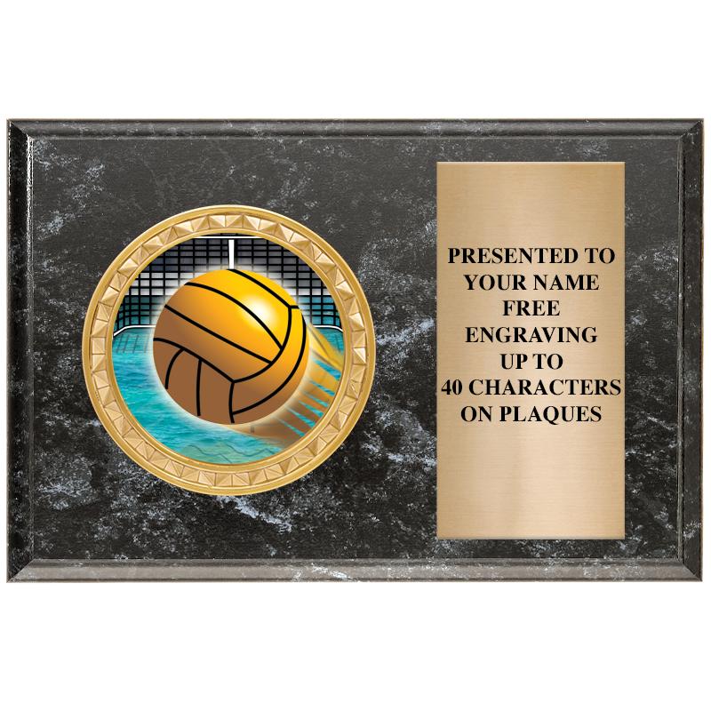 6" X 4" BLACK MBL INSERT PLQ