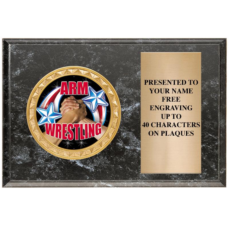 6" X 4" BLACK MBL INSERT PLQ