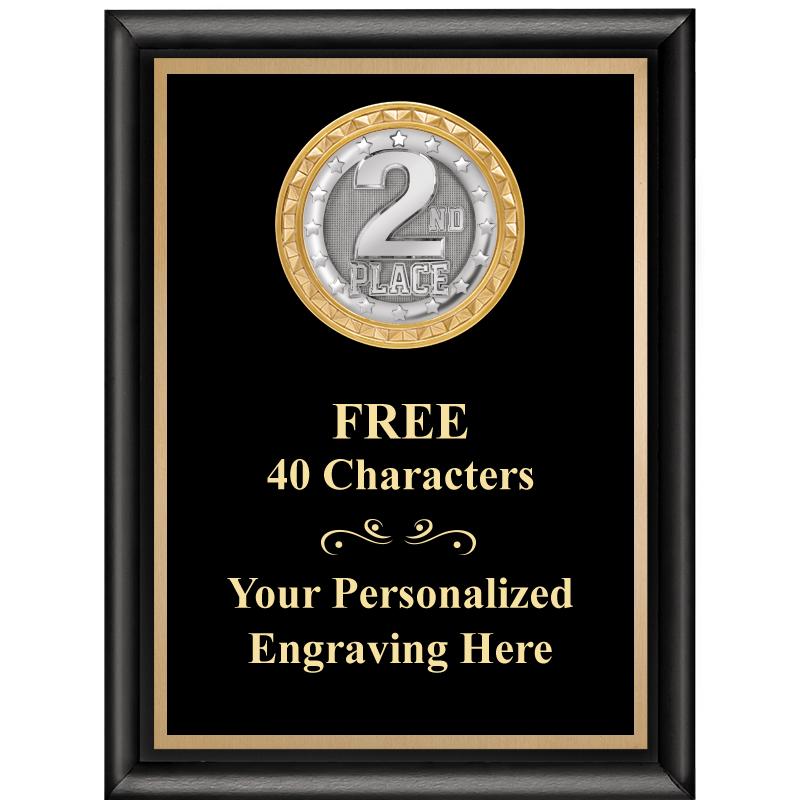 6X8 BLK SHINY EXEC INSERT PLQ