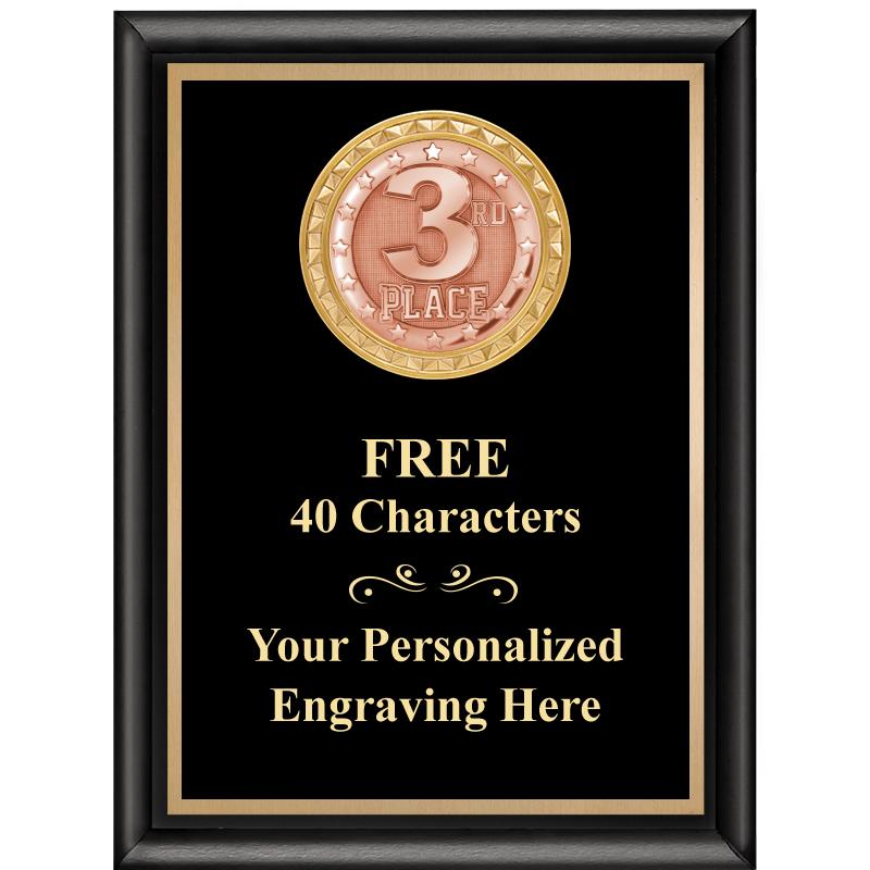 6X8 BLK SHINY EXEC INSERT PLQ