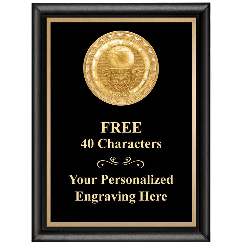 6X8 BLK SHINY EXEC INSERT PLQ