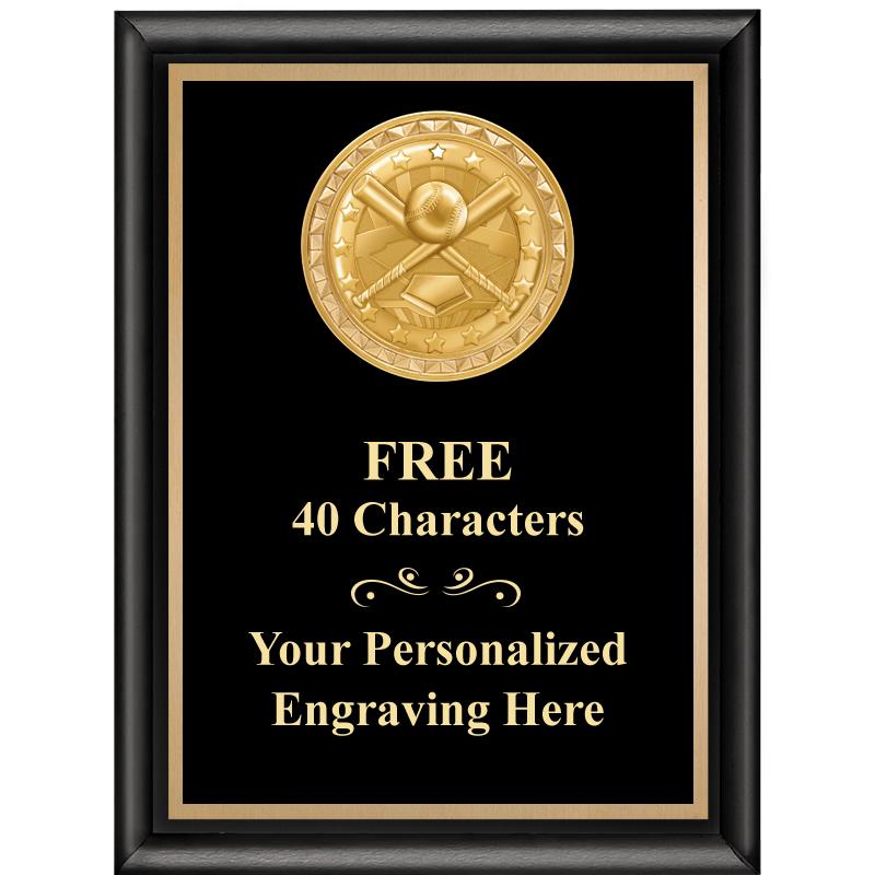 6X8 BLK SHINY EXEC INSERT PLQ